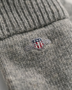 Shield Wool Gloves - Grey Melange