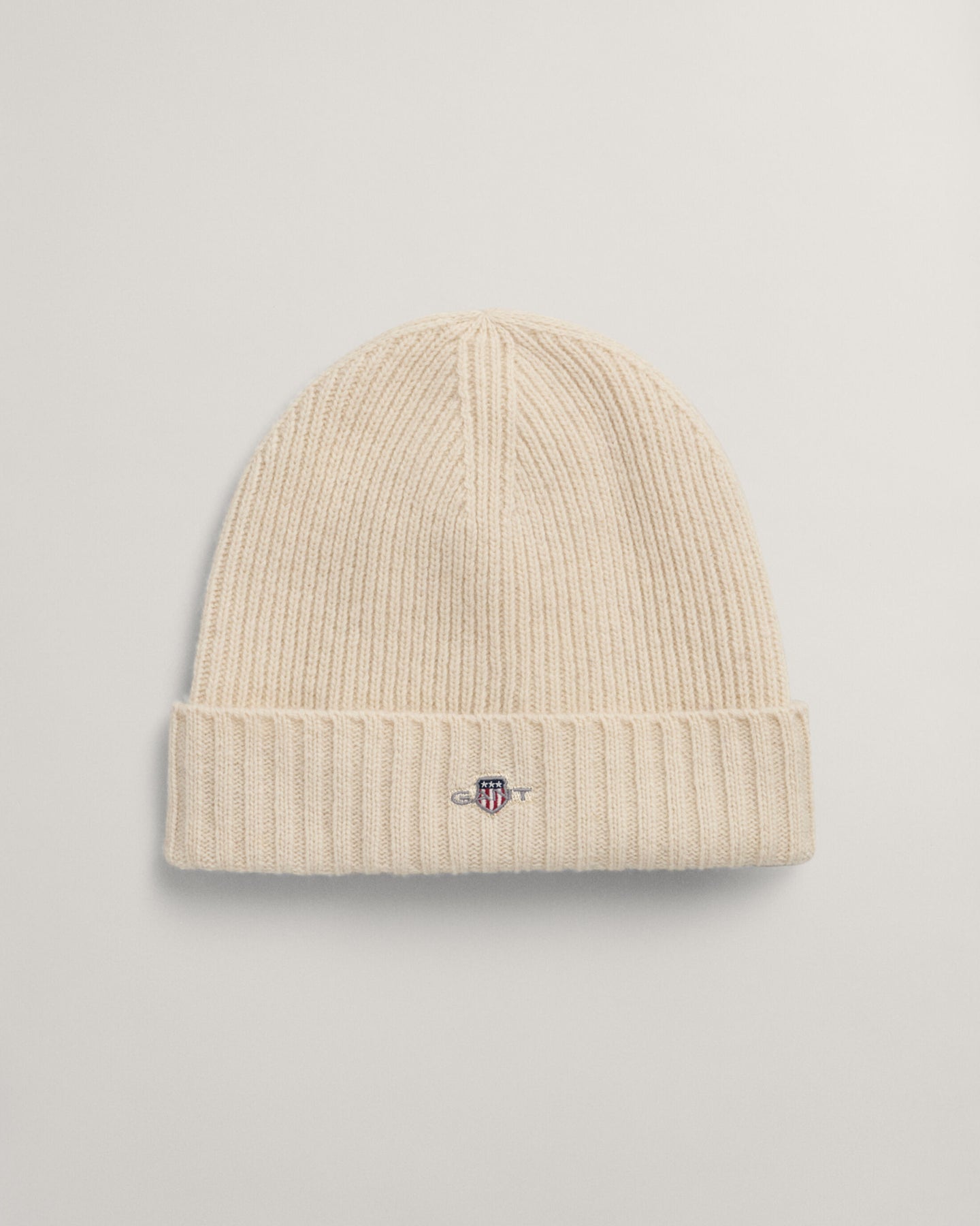Shield Wool Beanie - Unisex  - Cream
