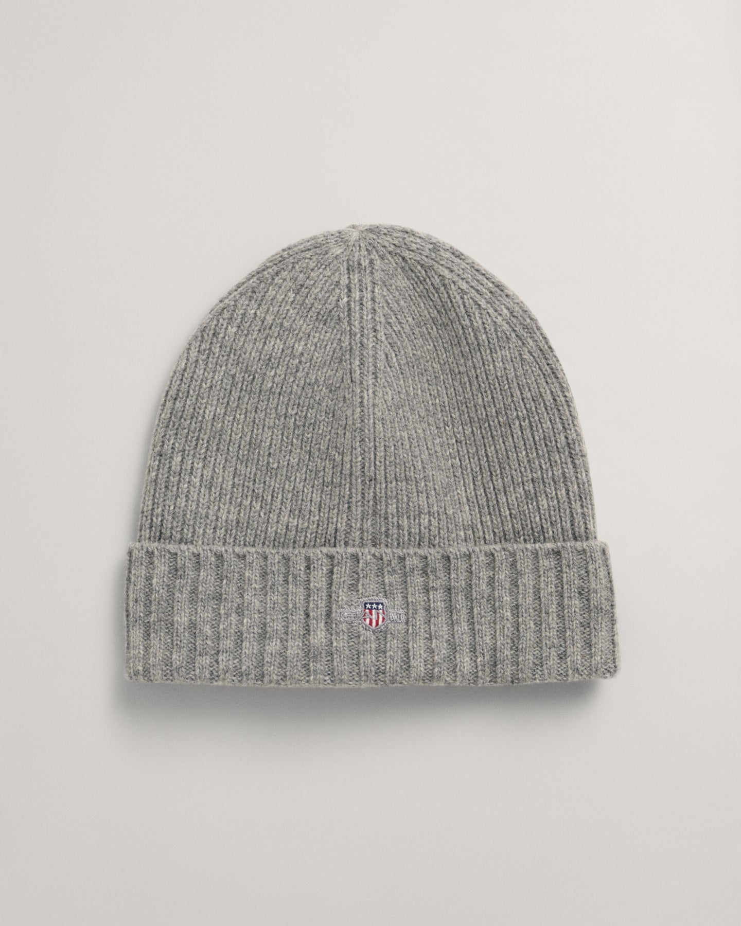 Shield Wool Beanie - Unisex  - Grey Melange