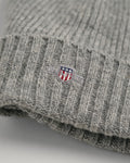 Shield Wool Beanie - Unisex  - Grey Melange