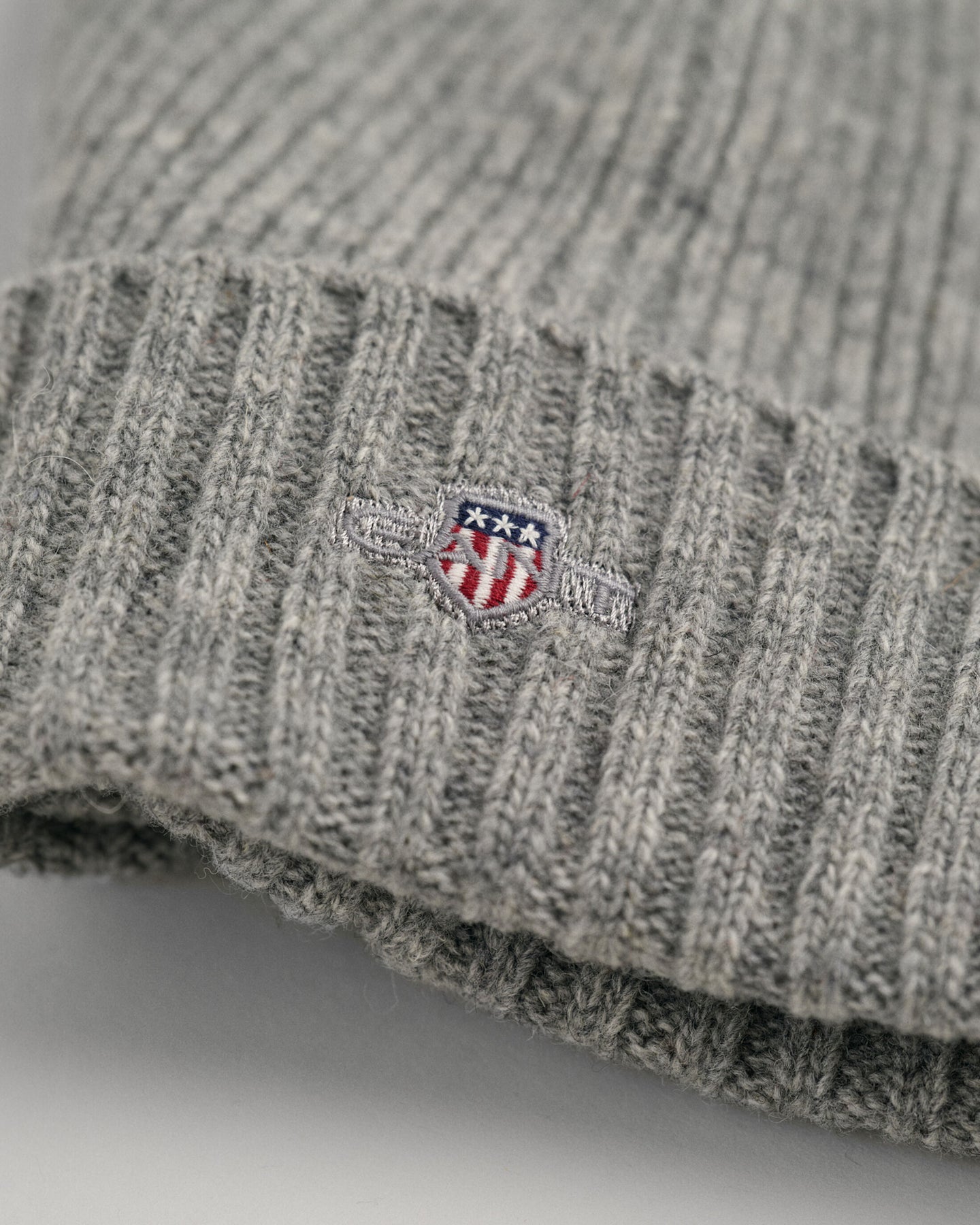 Shield Wool Beanie - Unisex  - Grey Melange