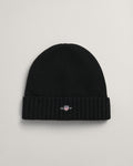 Shield Wool Beanie - Unisex - Black