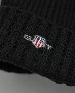 Shield Wool Beanie - Unisex - Black