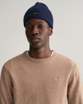 Superfine Lambswool C-Neck - Dark Sand Melange