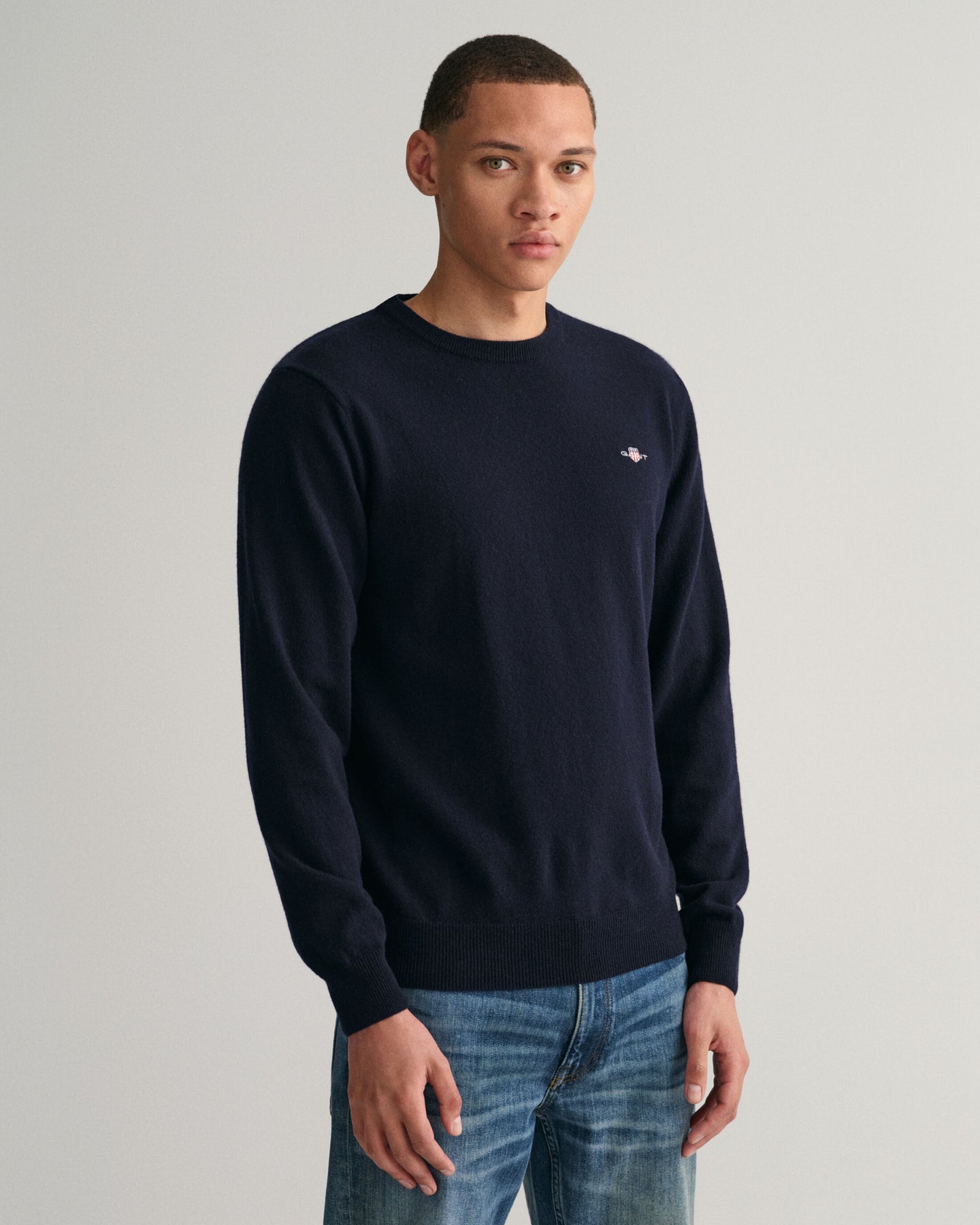Superfine Lambswool C-Neck - Marine