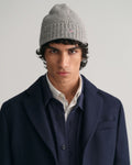 Shield Wool Beanie - Unisex  - Grey Melange