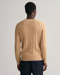 Cotton Cable C-Neck - Khaki Melange