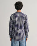 Reg Micro Tartan Flannel Shirt - Classic Blue