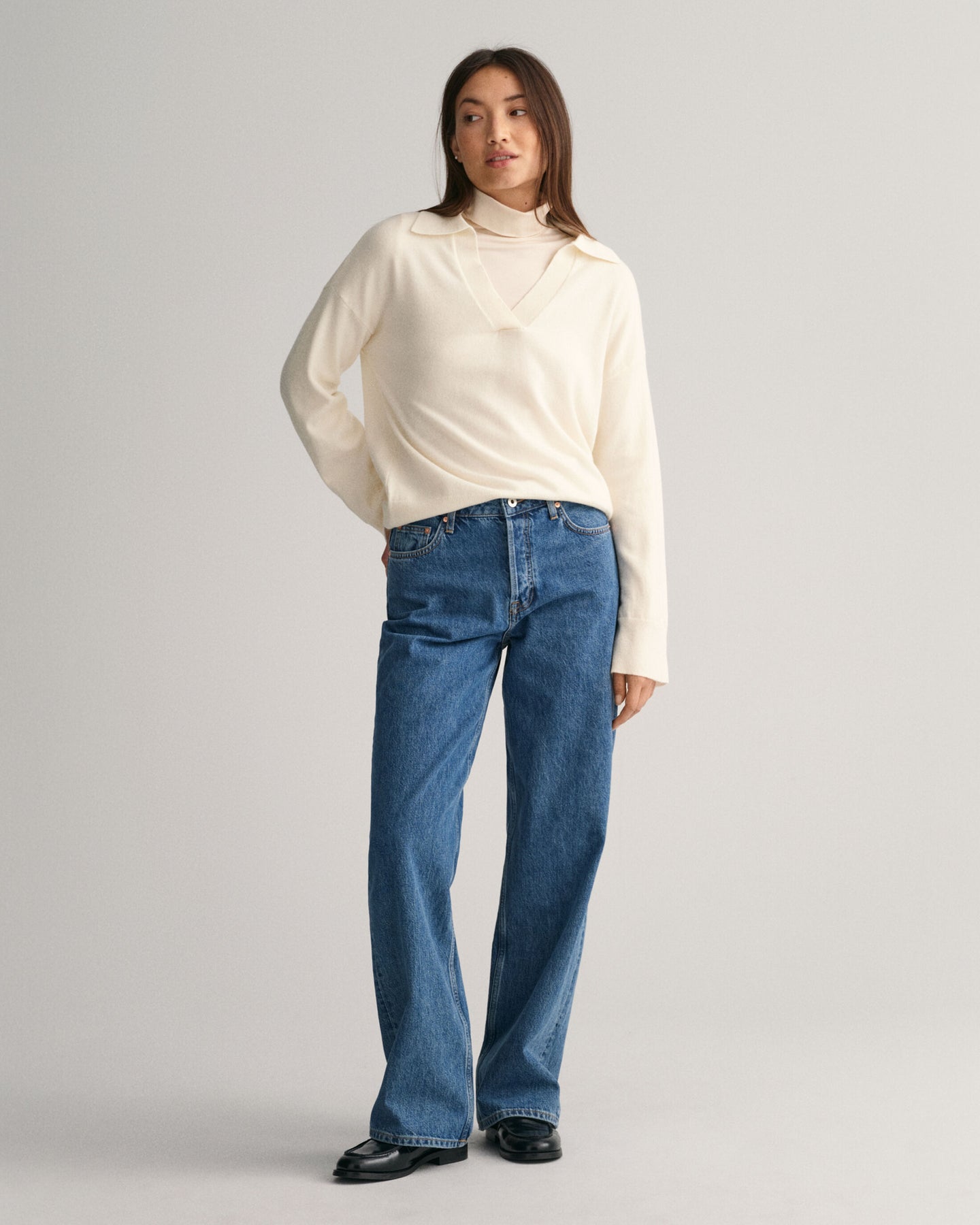 Superfine Lambswool Rugger - Cream