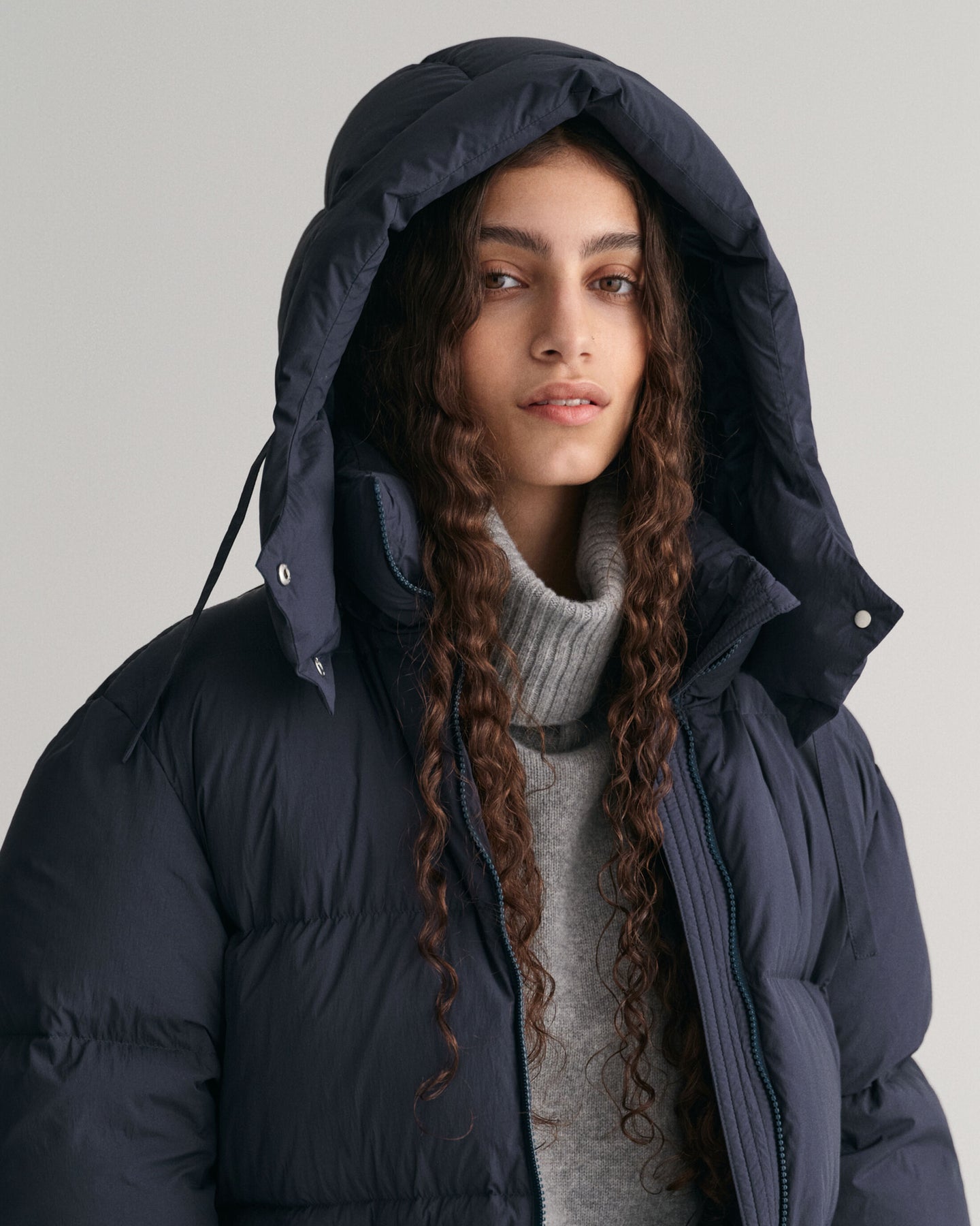 Full Length Down Coat - Evening Blue