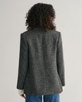 Regular Herringbone Blazer - Antracit Melange