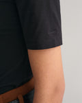 Slim Cot/Ela Ss Scoop Neck Top - Black