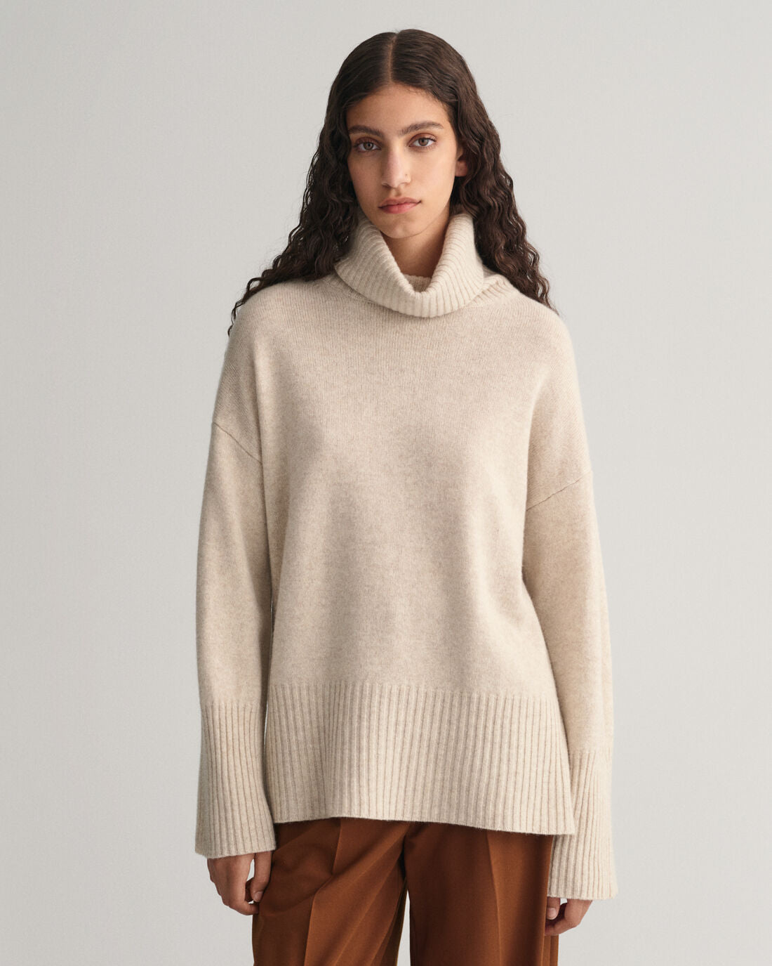 Lounge Rollneck Sweater - Soft Oat