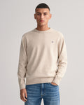 Classic Cotton C-Neck - Light Beige Melange