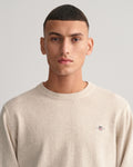 Classic Cotton C-Neck - Light Beige Melange