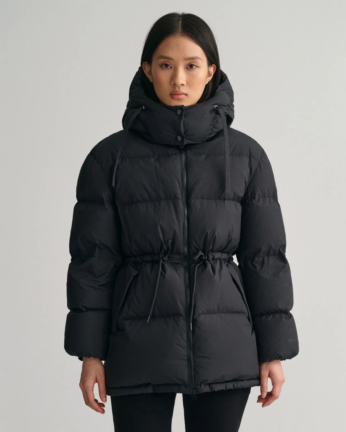 Mid Length Down Jacket - Ebony Black