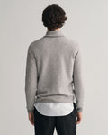 Superfine Lambswool Half Zip - Grey Melange