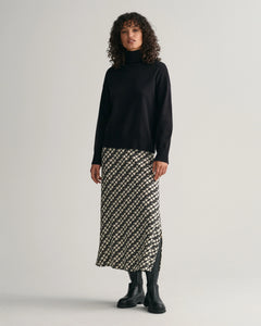 Superfine Lambswool Stand Collar - Black