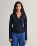 Fine Knit Rugger - Evening Blue