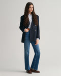 Reg Poplin Striped Shirt - Light Blue