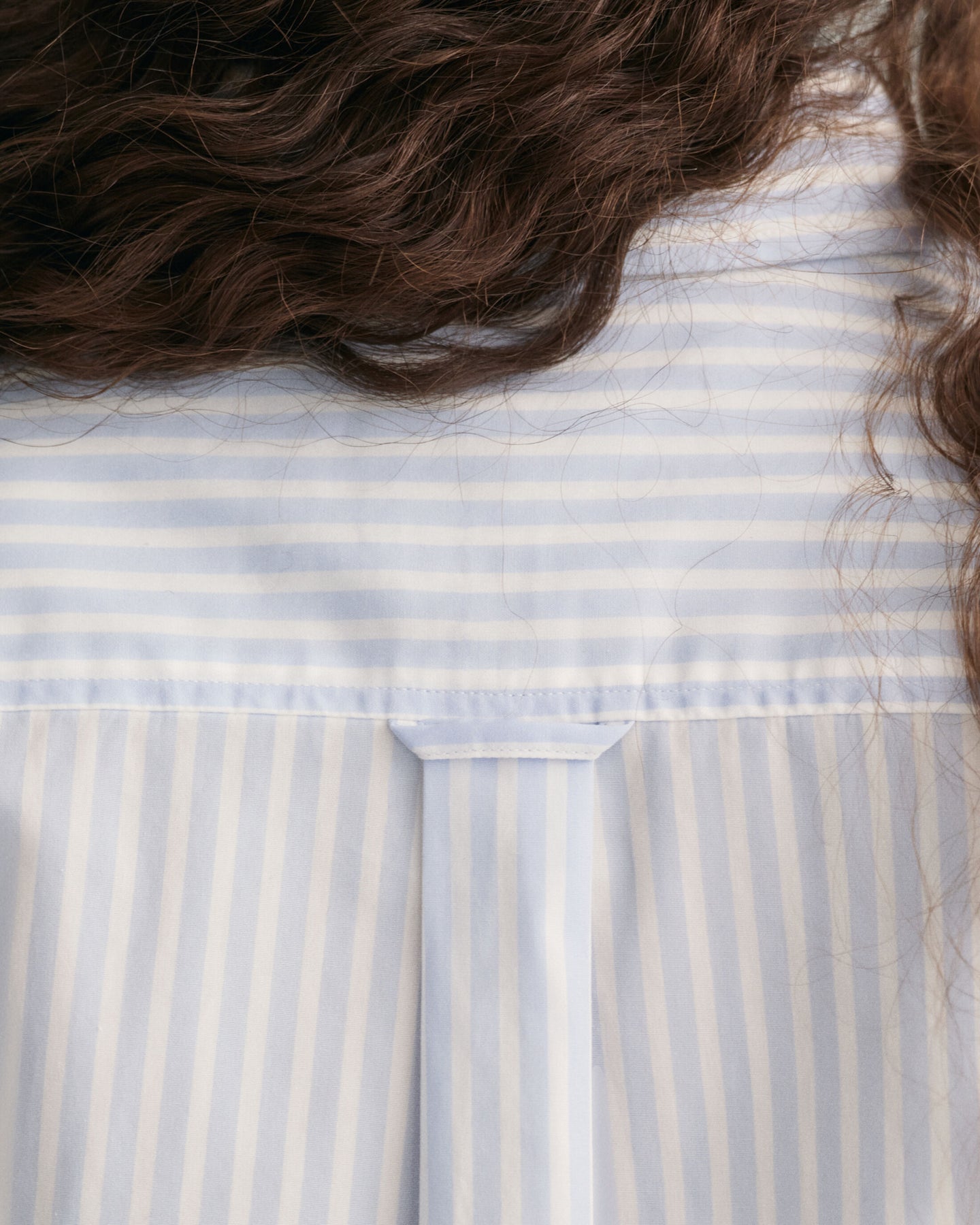 Reg Poplin Striped Shirt - Light Blue