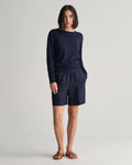 Rel Linen Blend Pull On Shorts - Evening Blue