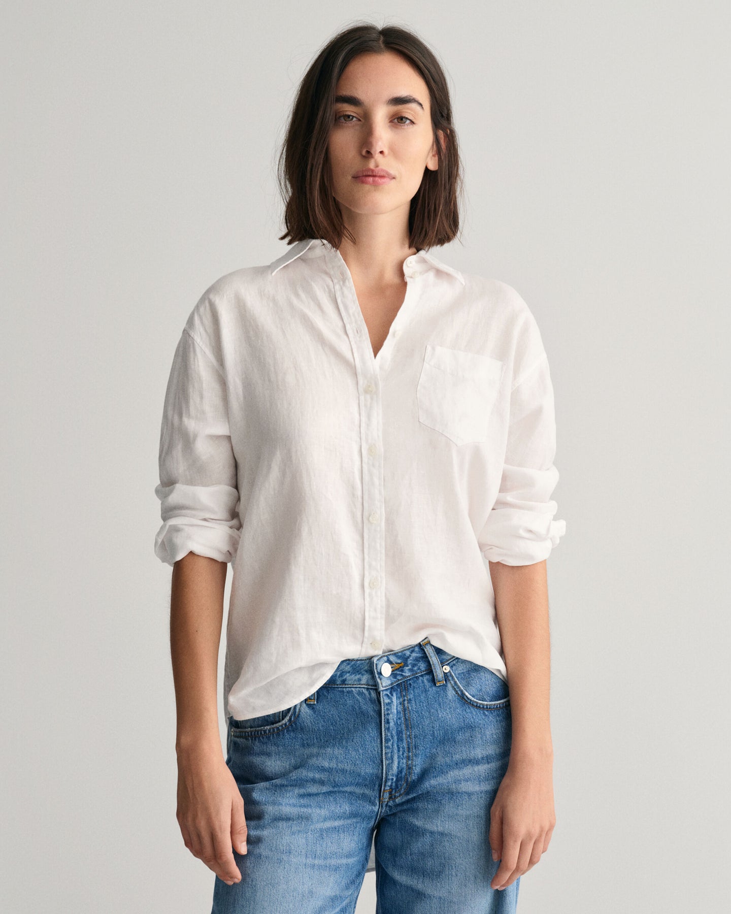 Relaxed Linen Shirt - White