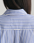 Rel Cropped Striped Shirt - College Blue