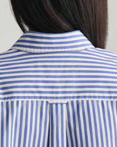 Rel Cropped Striped Shirt - College Blue