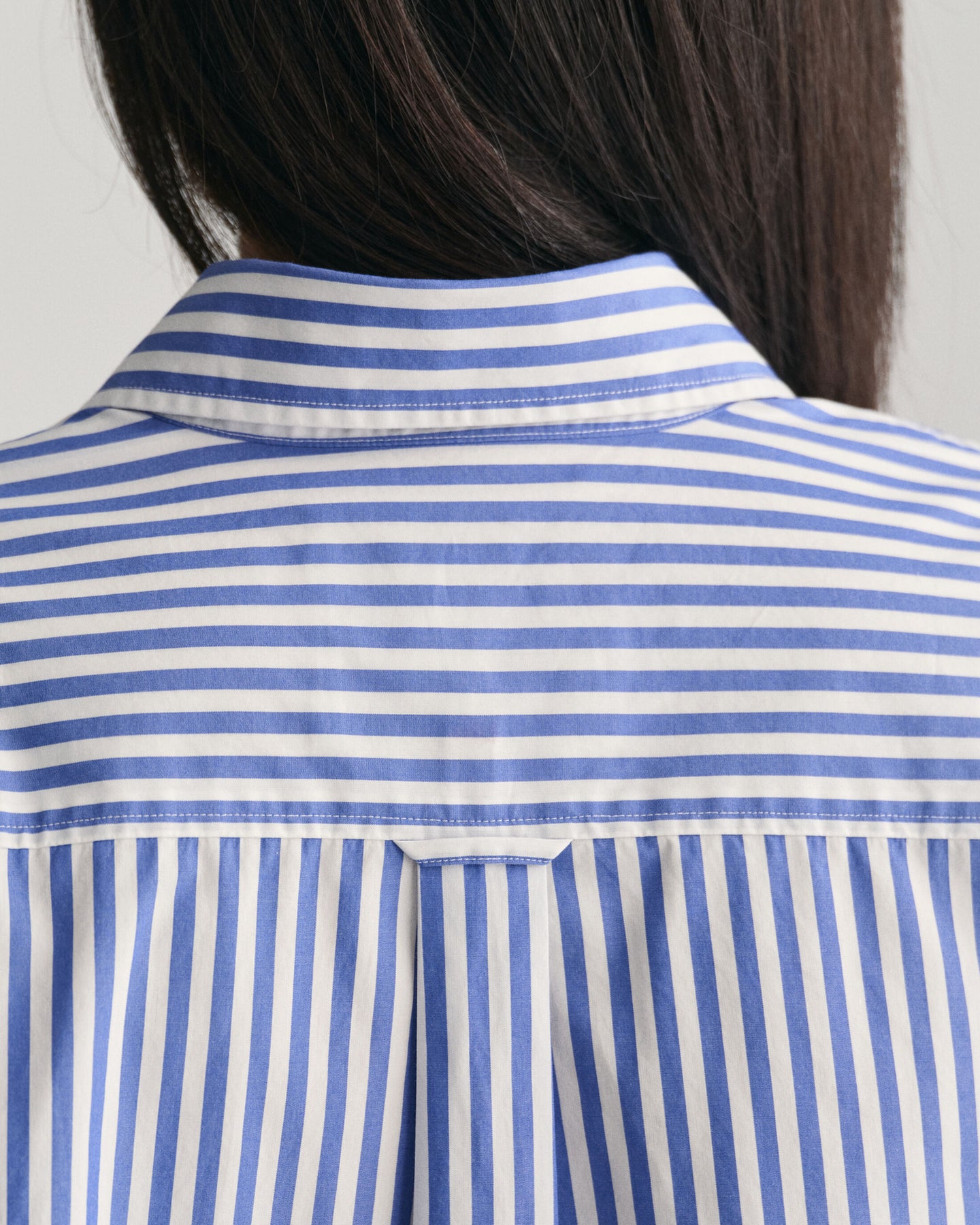 Rel Cropped Striped Shirt - College Blue
