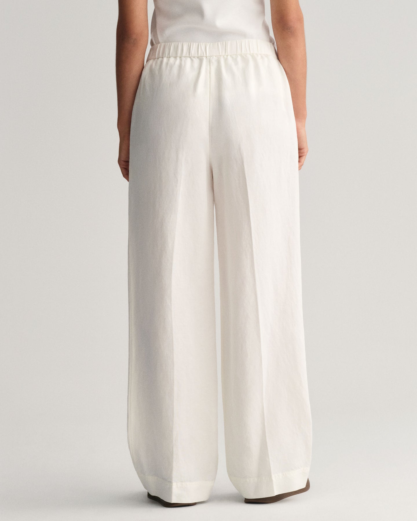 Rel Linen Blend Pull On Pants - Eggshell