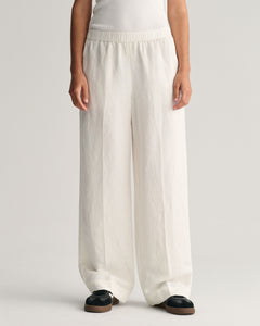 Rel Linen Blend Pull On Pants - Eggshell