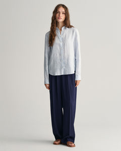 Reg Linen Chambray Shirt - Light Blue