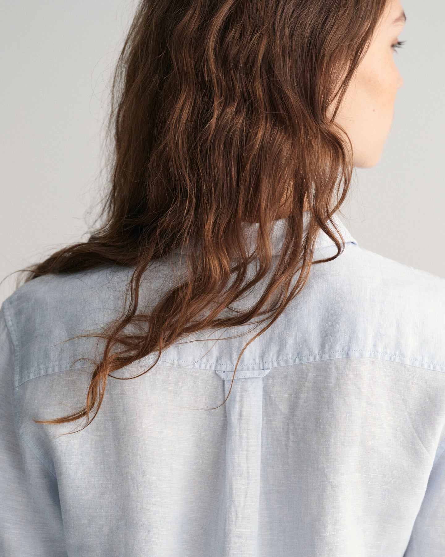 Reg Linen Chambray Shirt - Light Blue