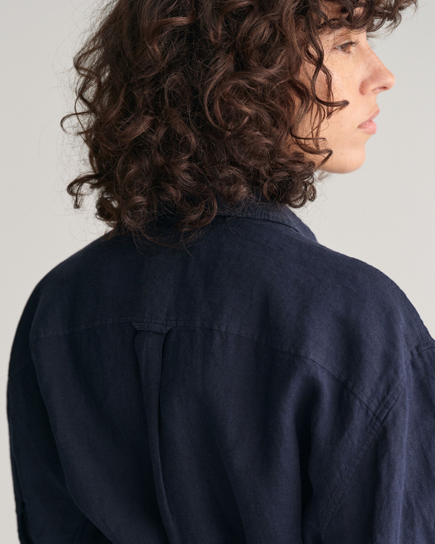 Rel Linen Ss Shirt Dress - Evening Blue