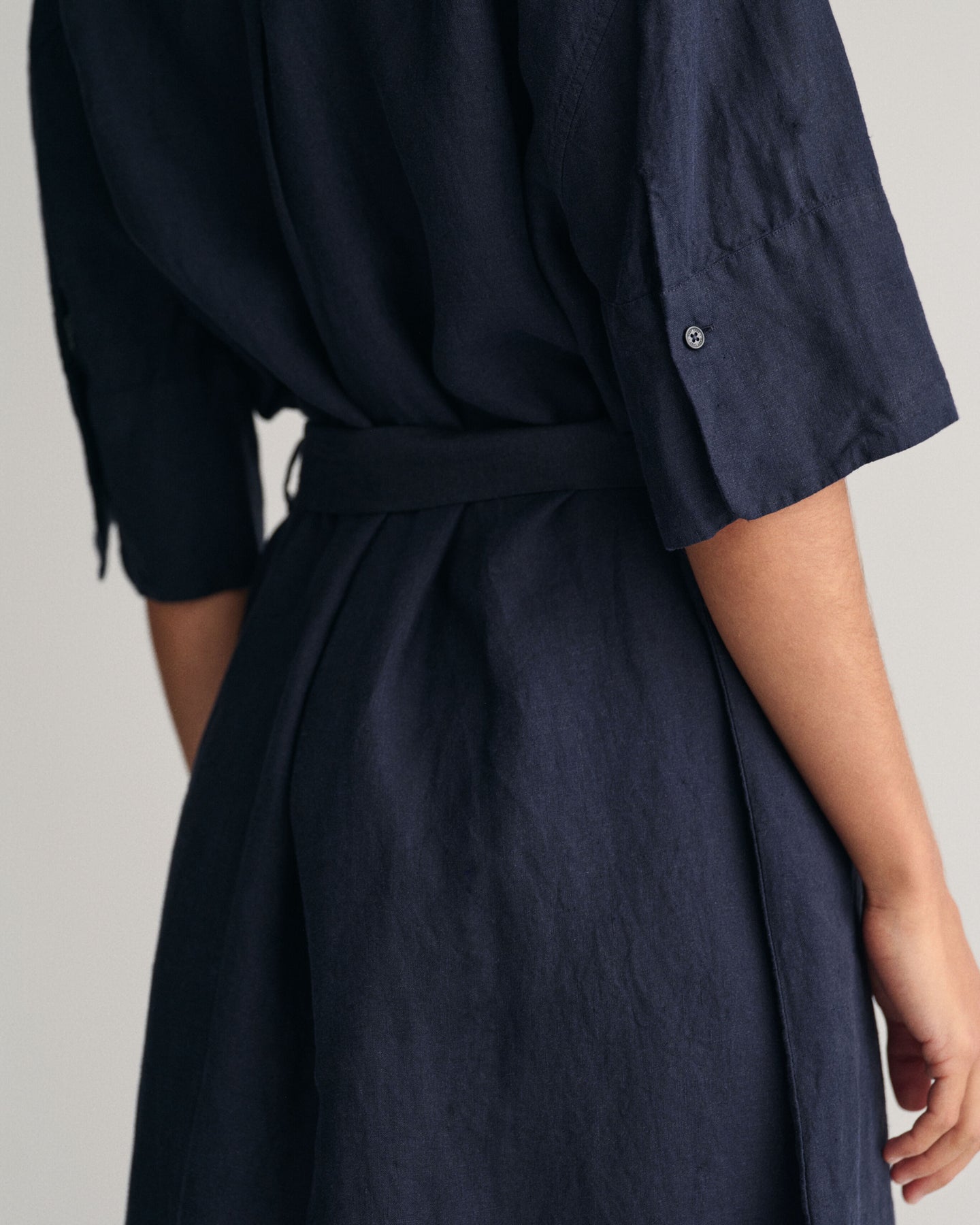 Rel Linen Ss Shirt Dress - Evening Blue