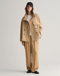 Mid Length Trench Jacket - Dark Khaki