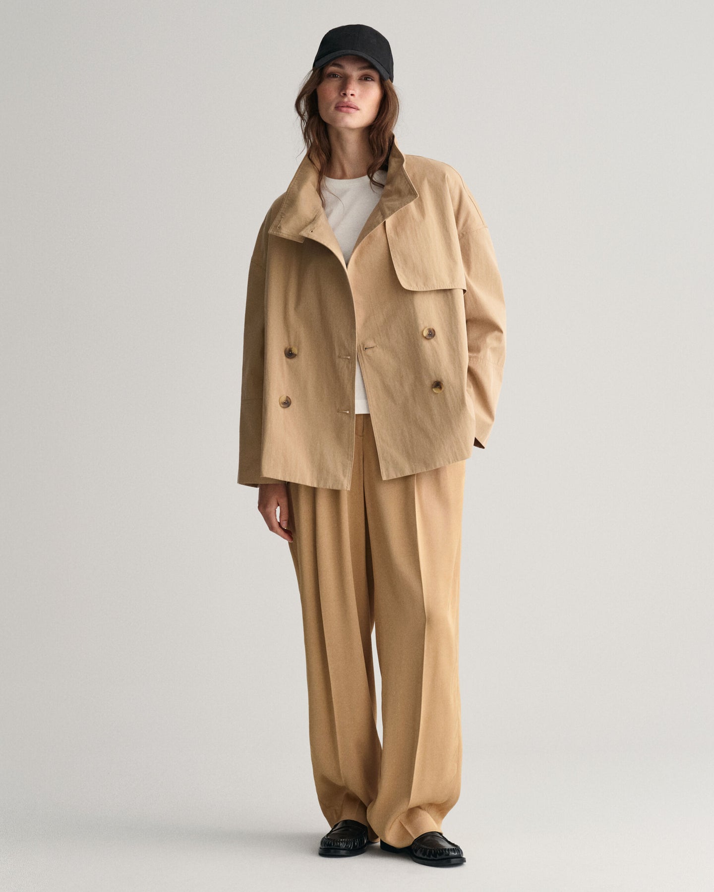 Mid Length Trench Jacket - Dark Khaki
