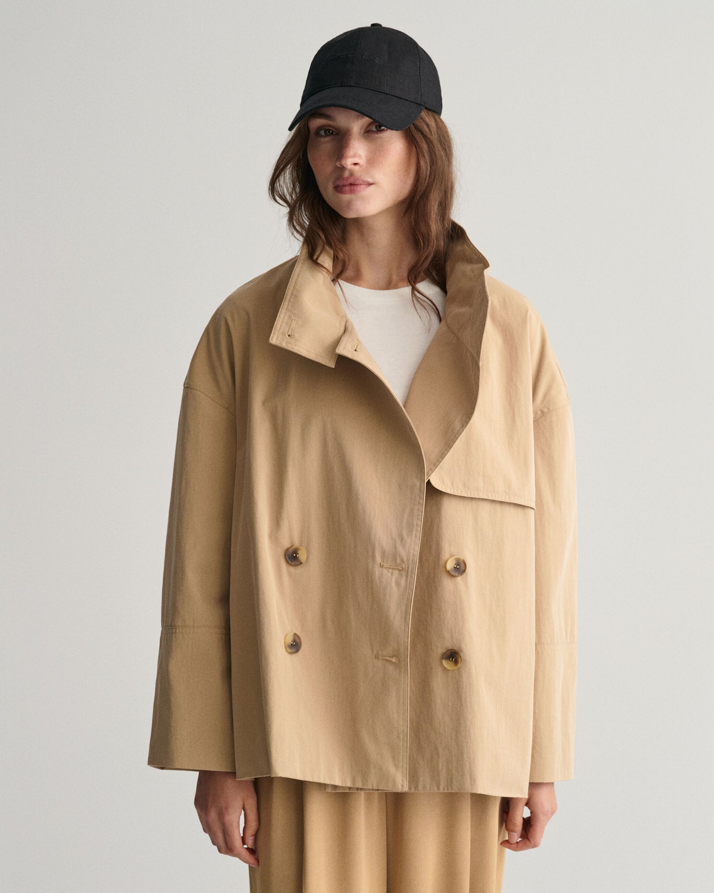 Mid Length Trench Jacket - Dark Khaki