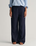Rel Linen Blend Pull On Pants - Evening Blue