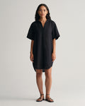 Rel Ss Linen Caftan - Ebony Black