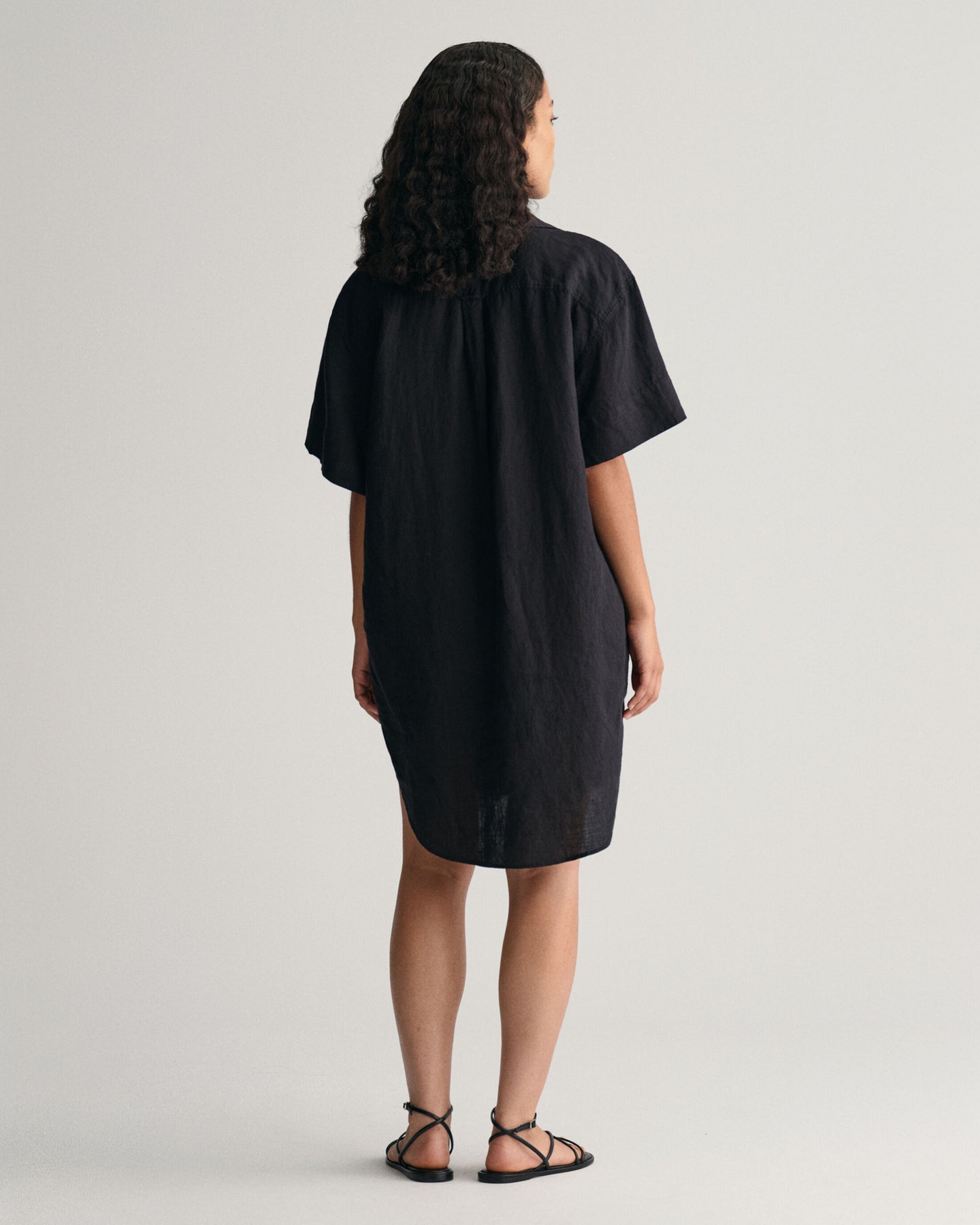 Rel Ss Linen Caftan - Ebony Black
