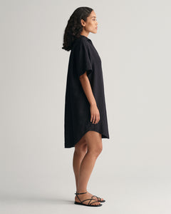 Rel Ss Linen Caftan - Ebony Black