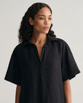 Rel Ss Linen Caftan - Ebony Black