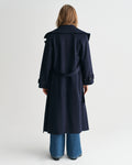 Wool Trench Coat - Evening Blue
