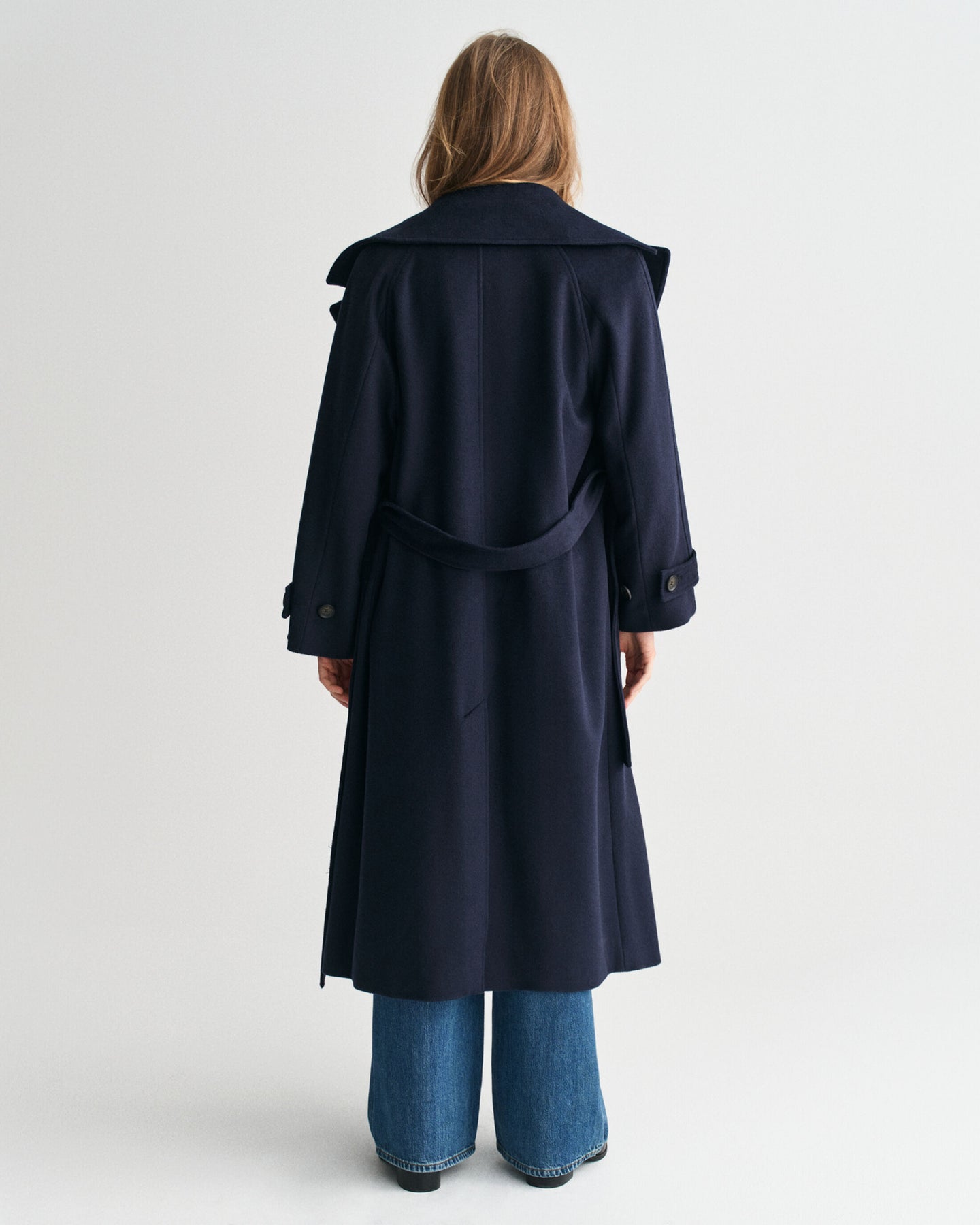 Wool Trench Coat - Evening Blue