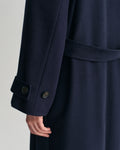 Wool Trench Coat - Evening Blue