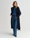 Wool Trench Coat - Evening Blue