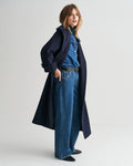 Wool Trench Coat - Evening Blue