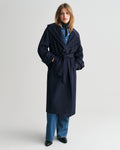 Wool Trench Coat - Evening Blue